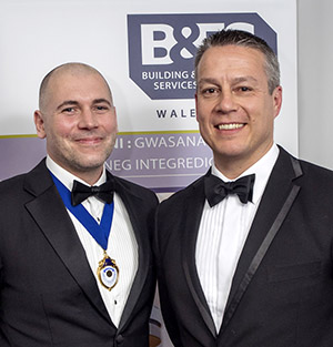 B&ES president elect Andy Sneyd (left) and B&ES Wales chairman Andy Tonkin photographed during the event at the Vale Resort